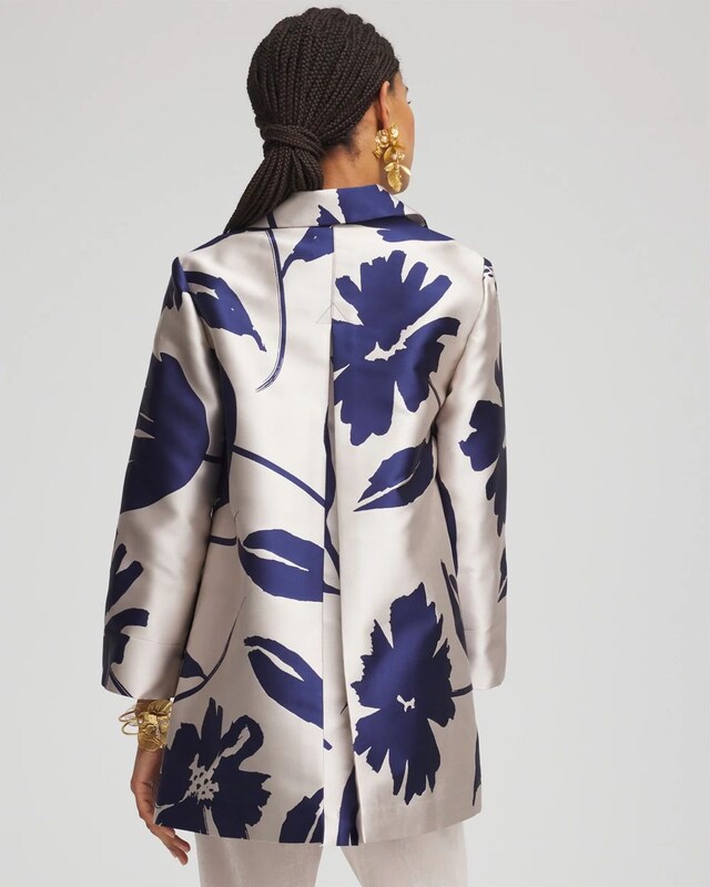 Travelers Collection Floral Jacquard Jacket - image 3